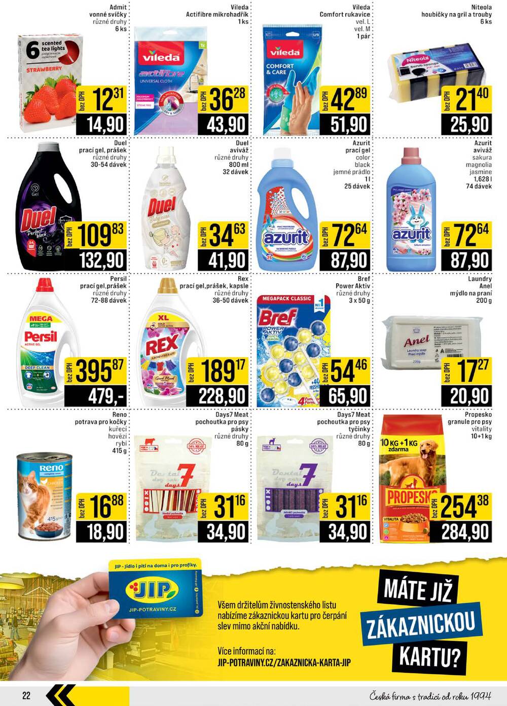 JIP Cash & Carry Brno, Praha, Ostrava, Jilemnice, Pardubice, Ostrava, Karlovy Vary, Olomouc a Zlín od 11.3. do 17.3.2026