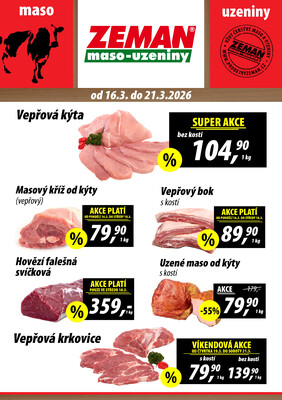 leták ZEMAN maso-uzeniny