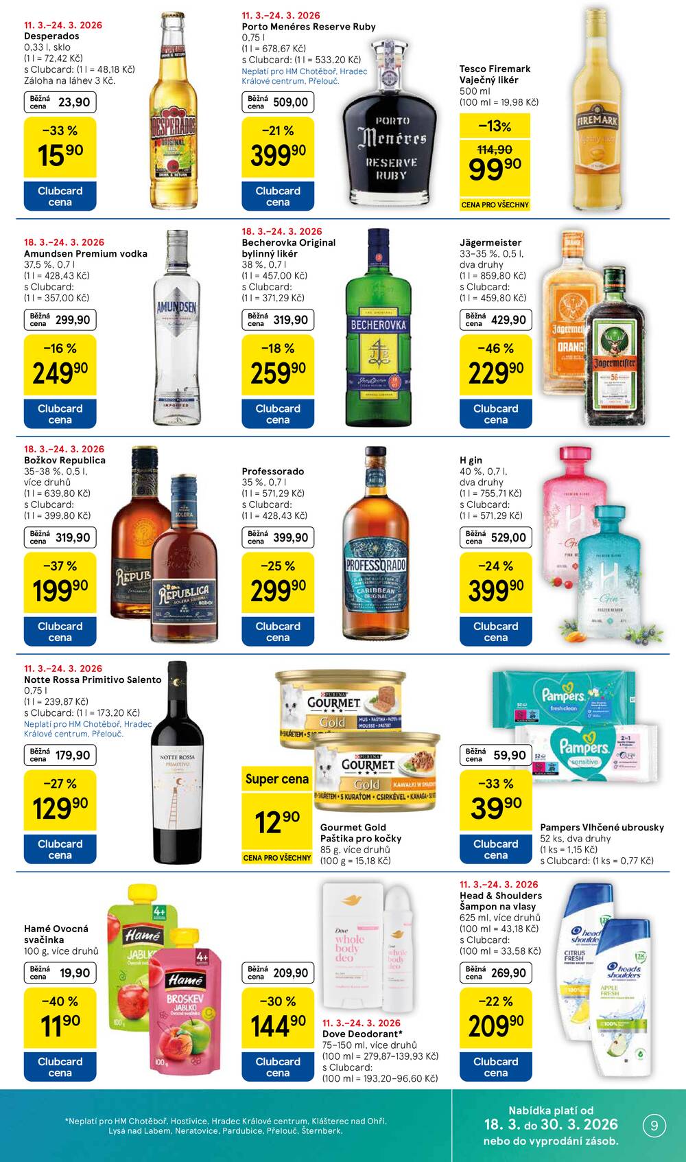 Tesco malé hypermarkety od 18.3. do 24.3.2026