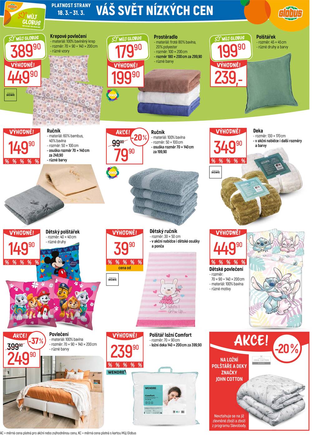 Akční leták Globus 18.3. - 24.3.2026 - Globus Praha - Zličín
