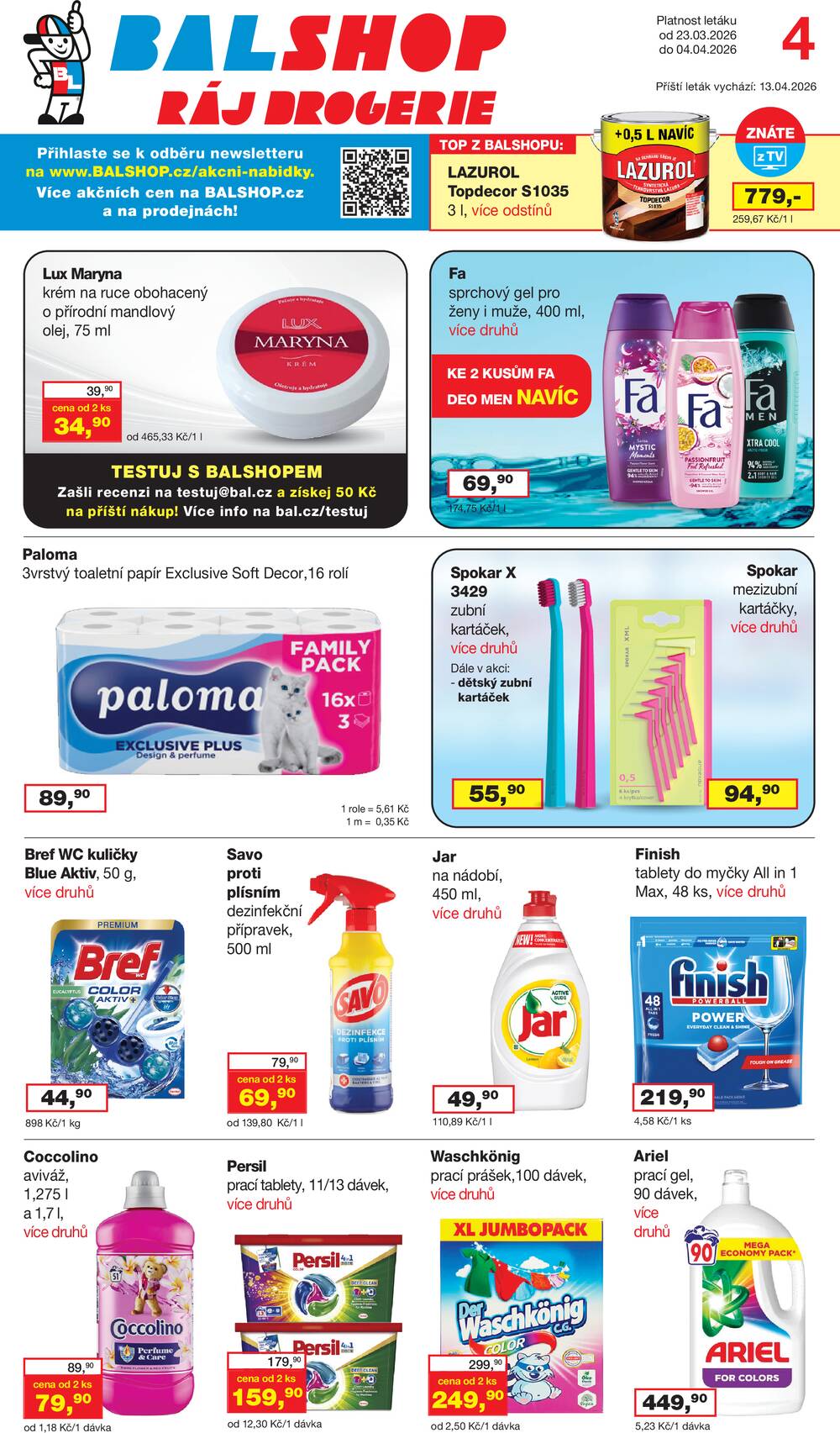 Leták Ráj drogerie - Ráj drogerie od 23.3. do 4.4.2026 - strana 1 Leták Ráj drogerie - Ráj drogerie od 23.3. do 4.4.2026 - strana 1