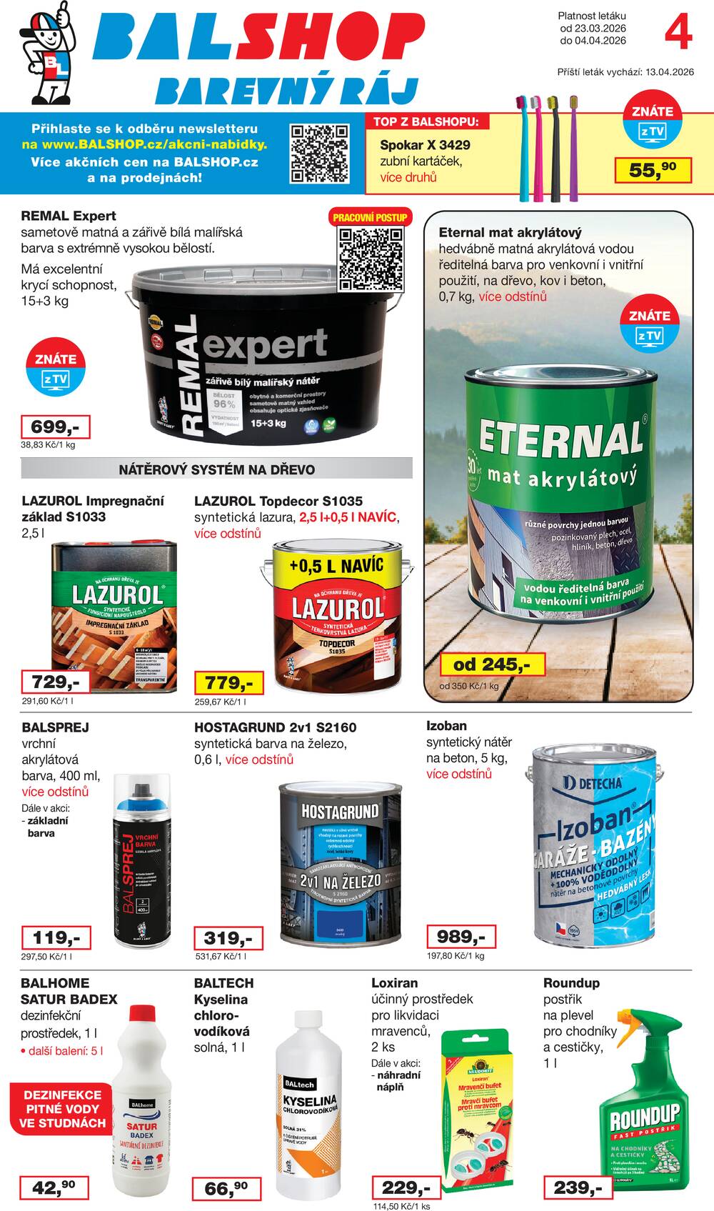 Leták Barevný ráj - Barevný ráj  od 23.3. do 4.4.2026 - strana 1