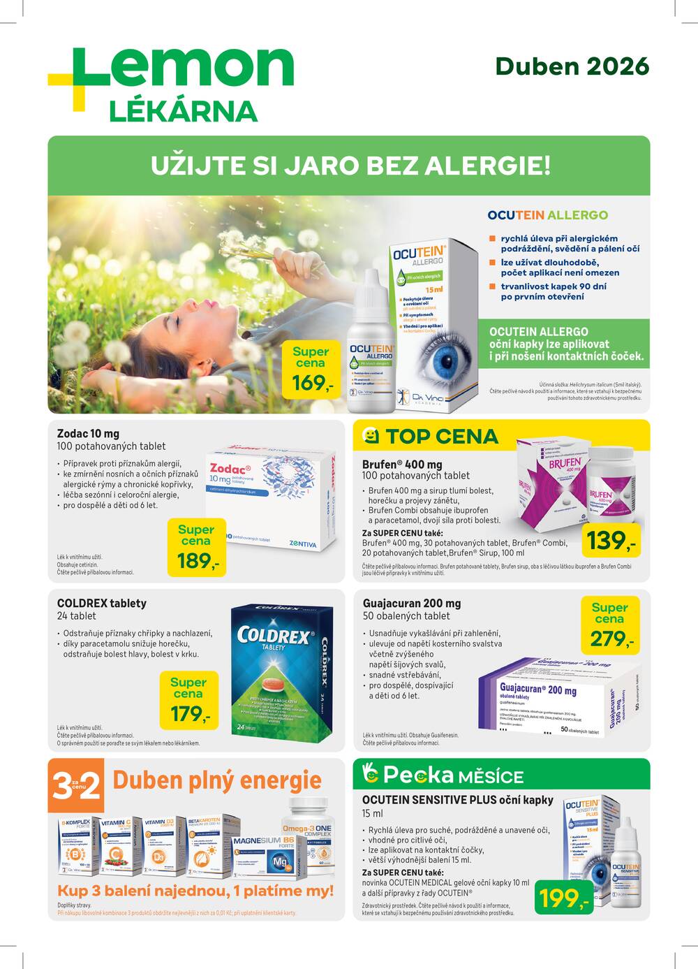 Leták Lékárna LEMON - Lékárna LEMON od 1.4. do 30.4.2026 - strana 1