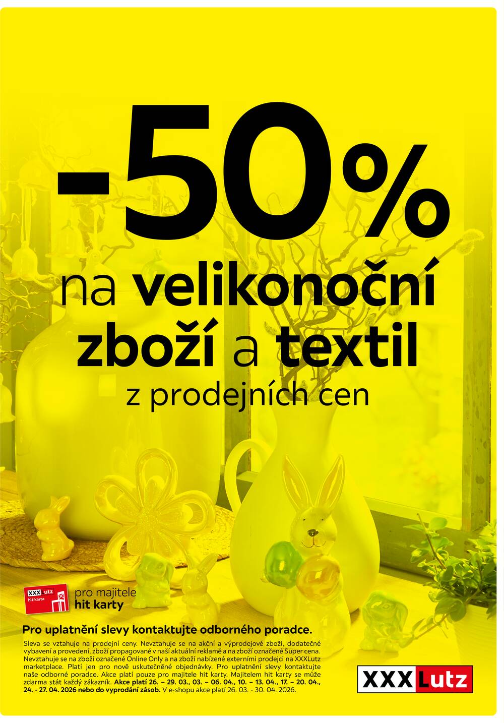 Leták XXXLutz - XXXLutz 50 % sleva na velikonoční zboží a textil  - strana 1