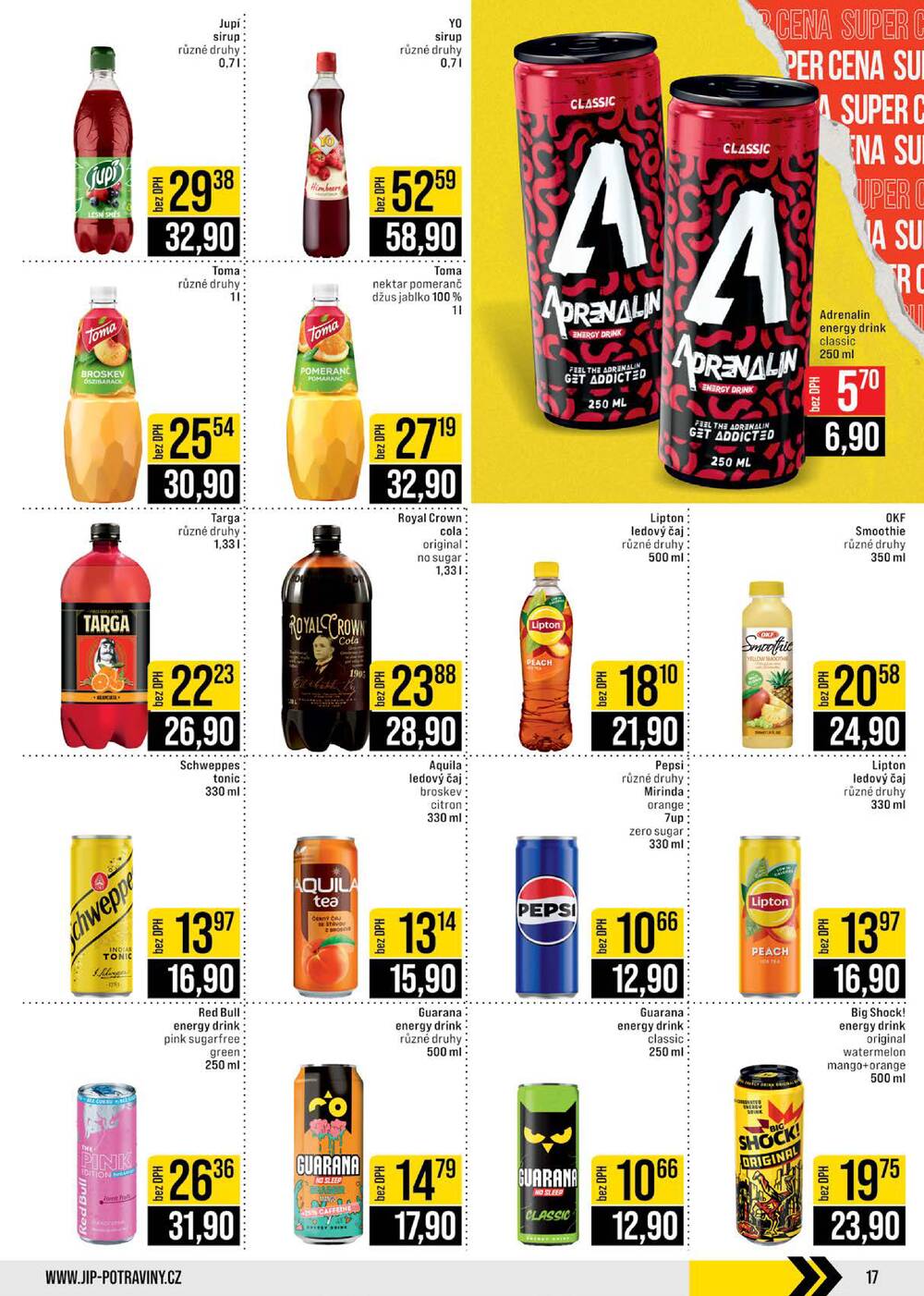 JIP Cash & Carry Brno, Praha, Ostrava, Jilemnice, Pardubice, Ostrava, Karlovy Vary, Olomouc a Zlín od 18.3. do 24.3.2026