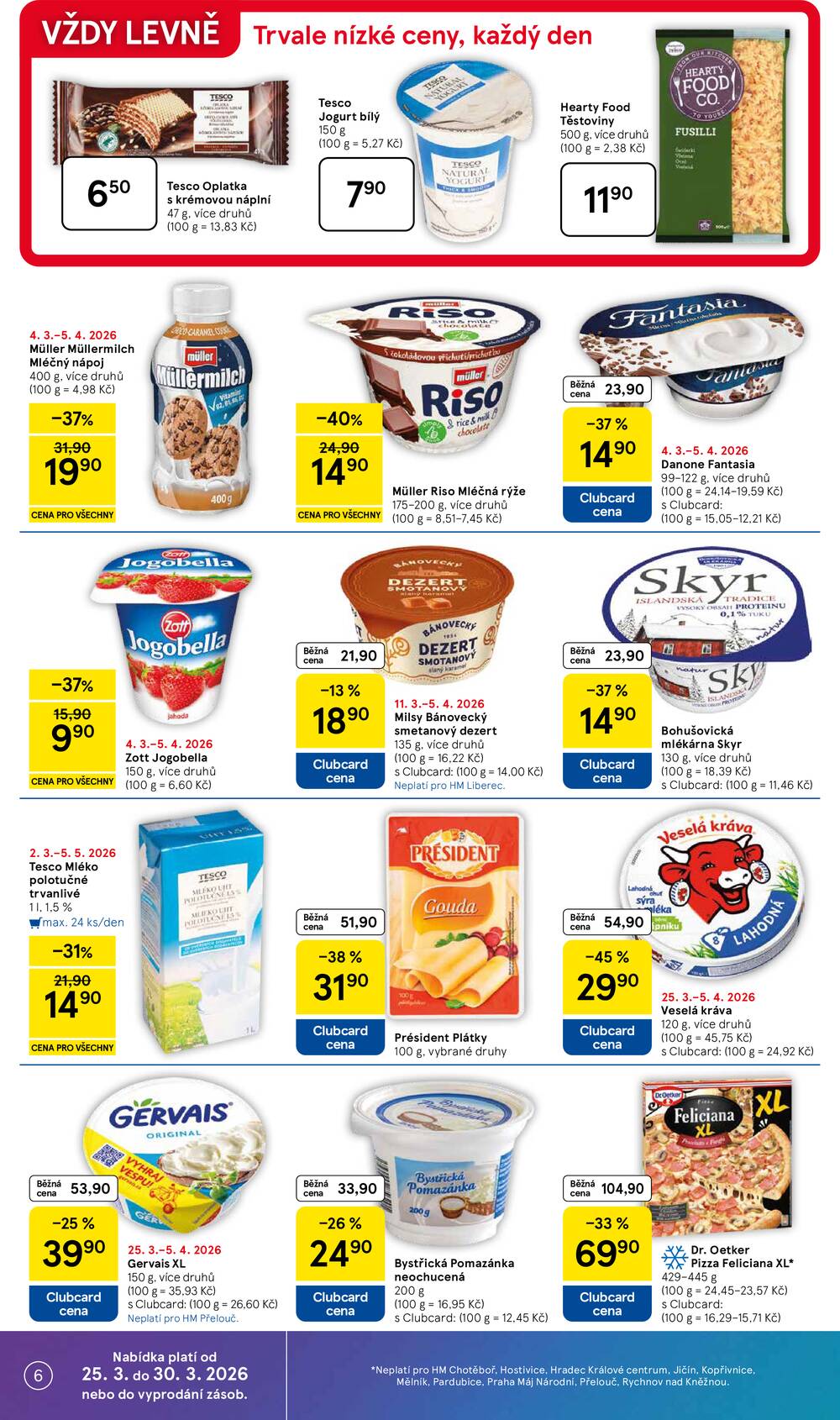 Tesco malé hypermarkety od 25.3. do 30.3.2026