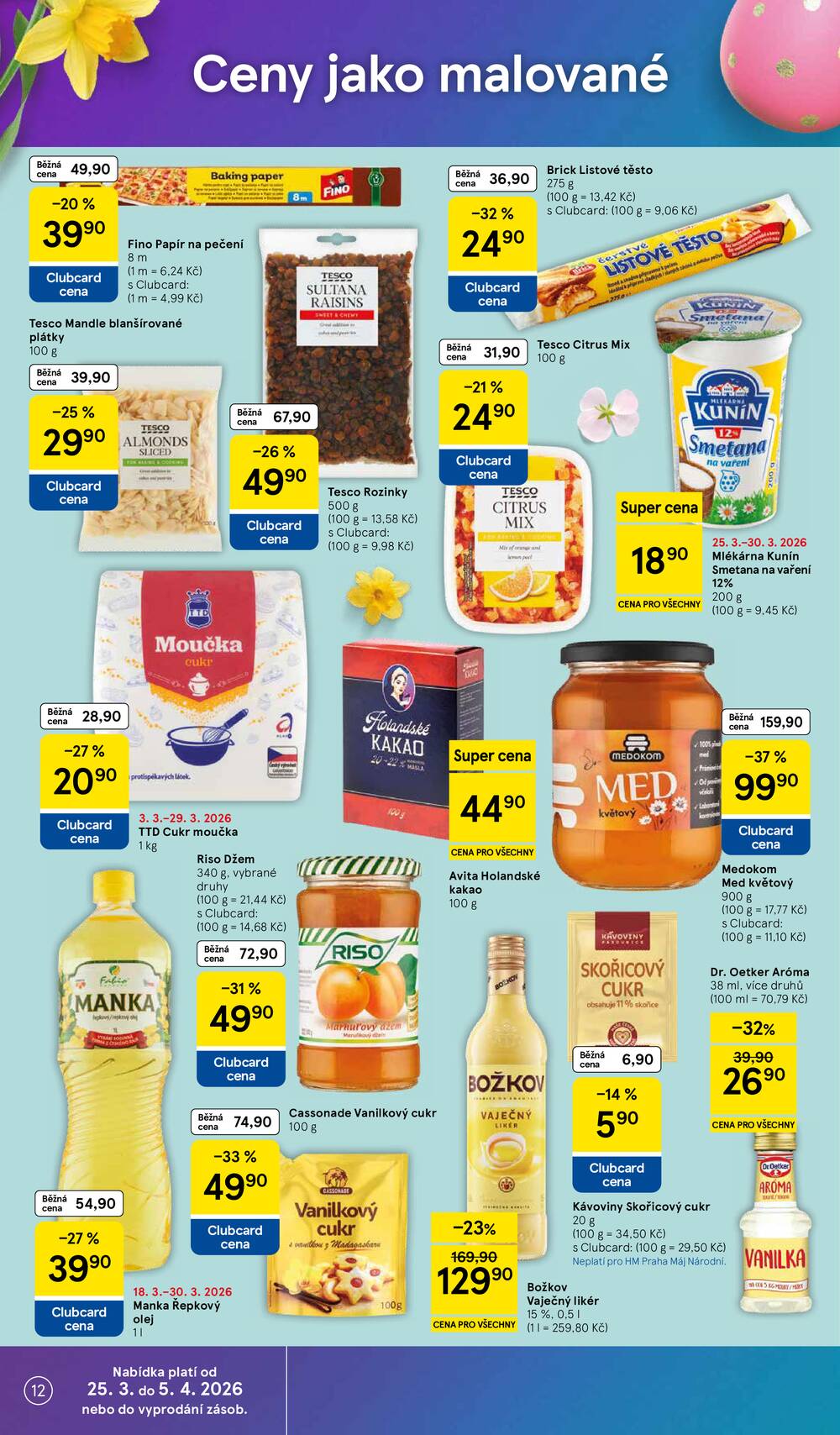 Tesco malé hypermarkety od 25.3. do 30.3.2026