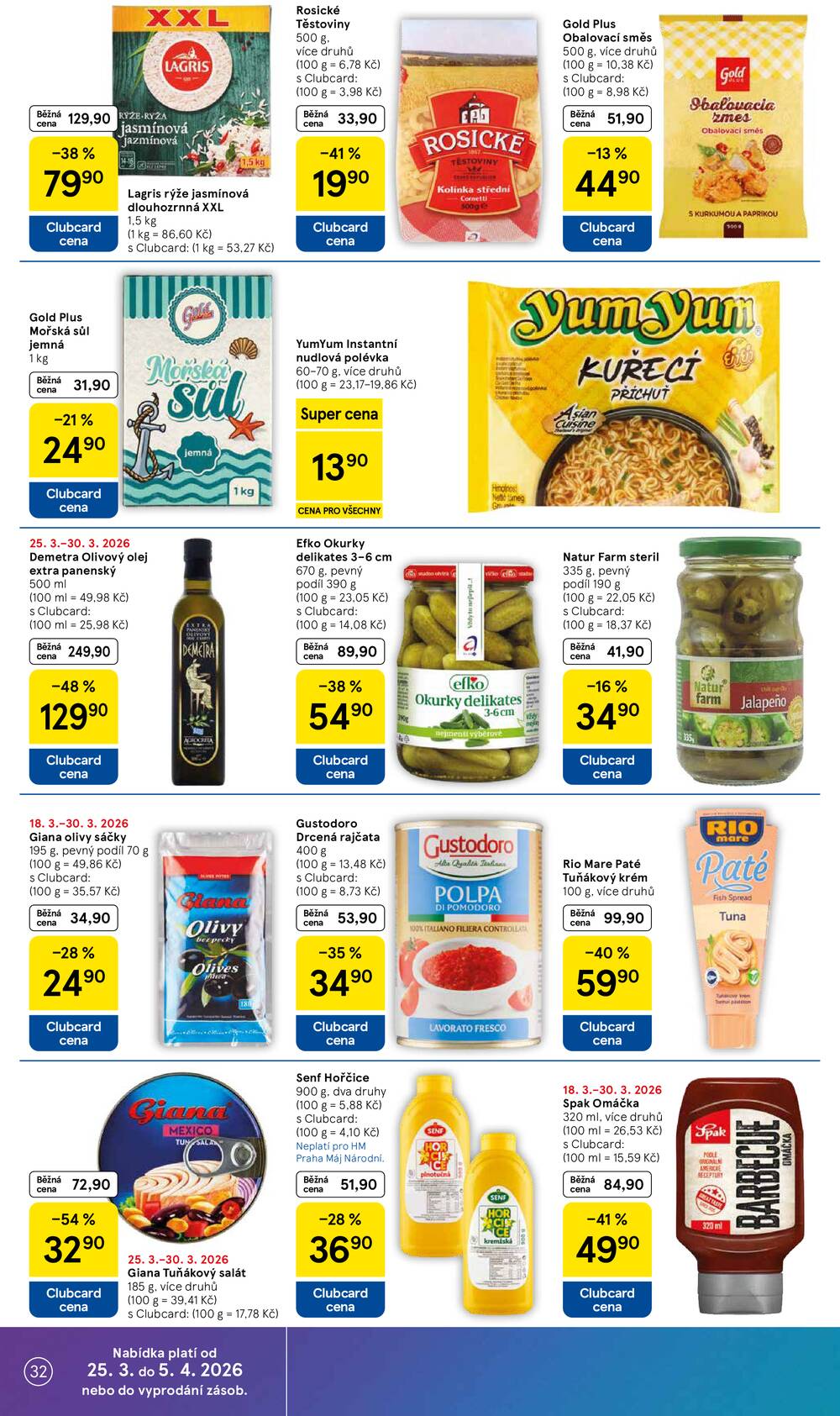 Tesco malé hypermarkety od 25.3. do 30.3.2026