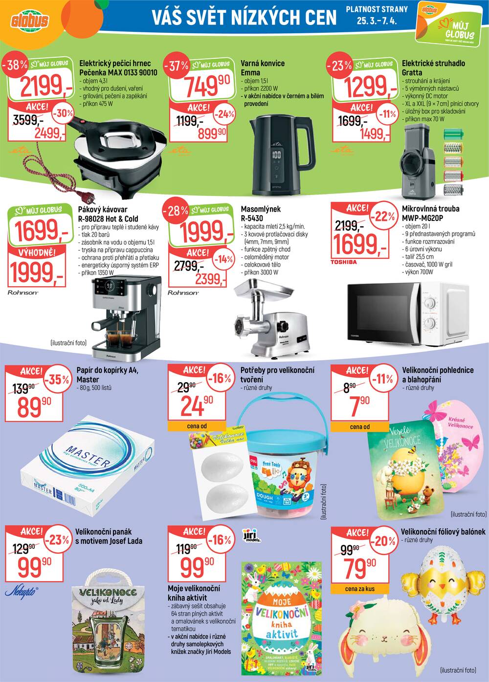 Akční leták Globus 25.3. - 31.3.2026 - Globus Praha - Centrum Černý Most