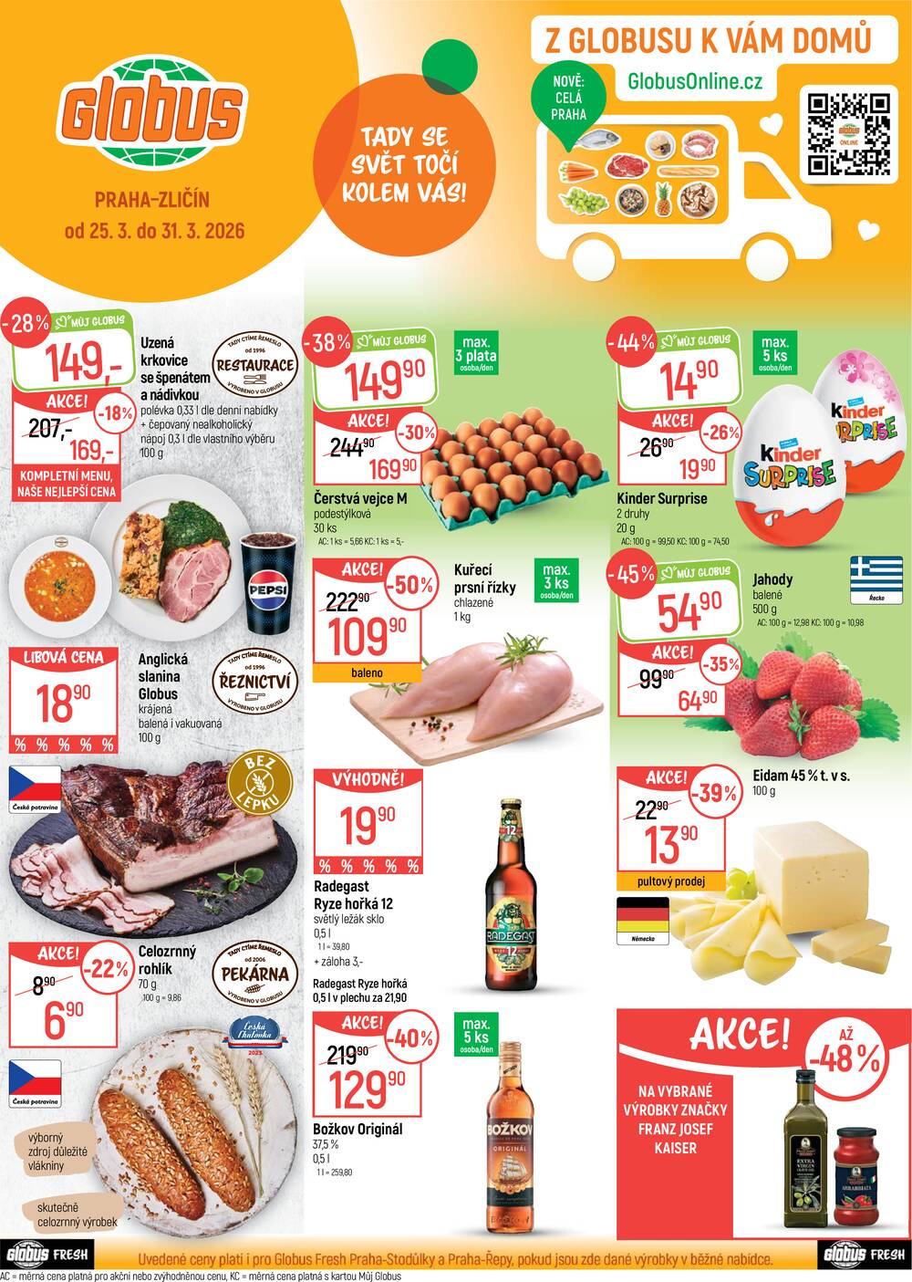 Akční leták Globus 25.3. - 31.3.2026 - Globus Praha - Zličín