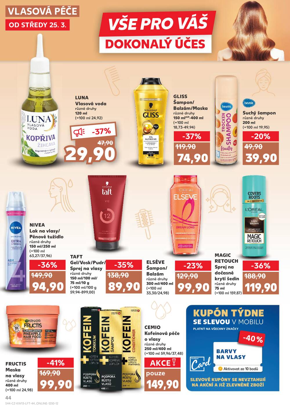 Leták Kaufland - Kaufland 25.3. - 31.3. - Kaufland Praha-Barrandov - strana 44