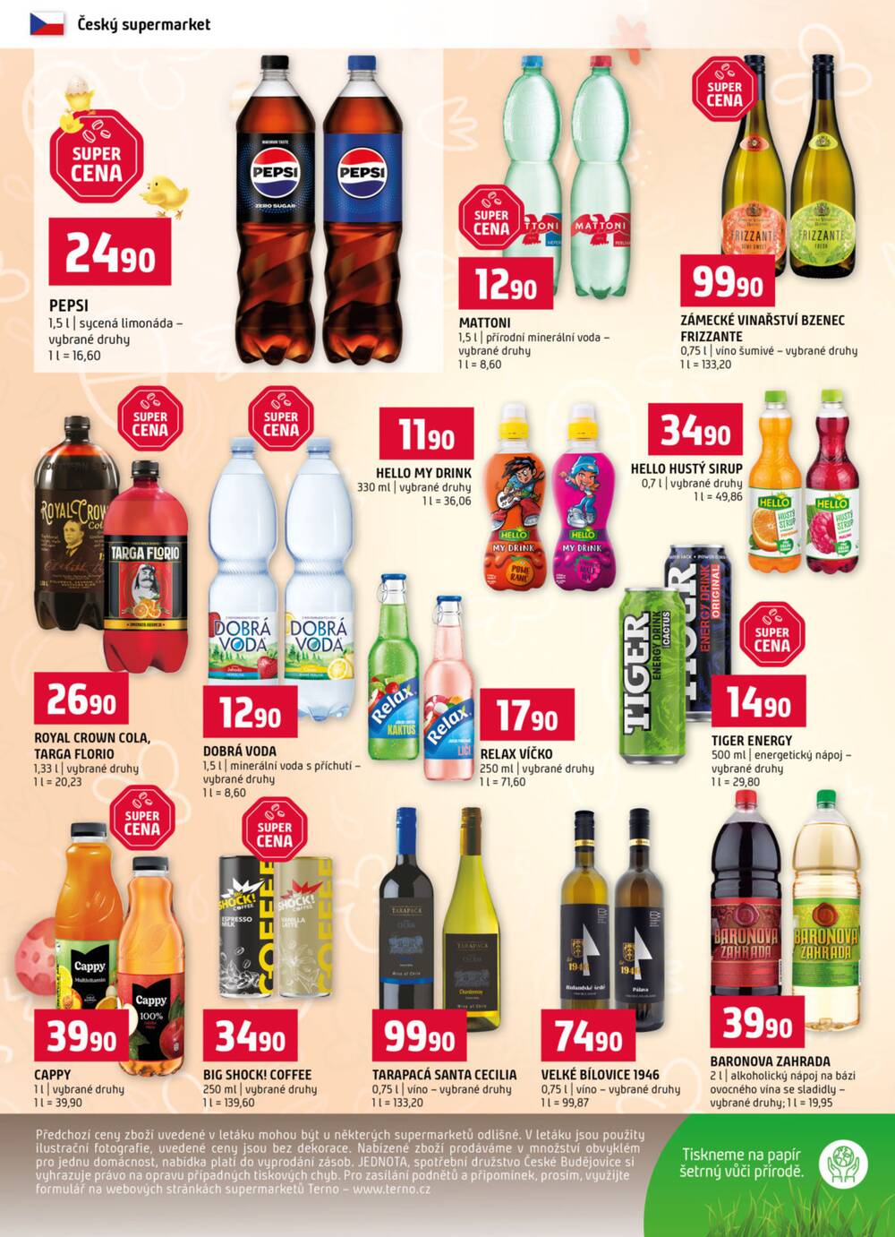 Leták Terno - Terno České Budějovice, Třeboň, Trhové sviny, Bechyně, Týn nad Vltavou od 1.4. do 7.4.2026 - strana 12