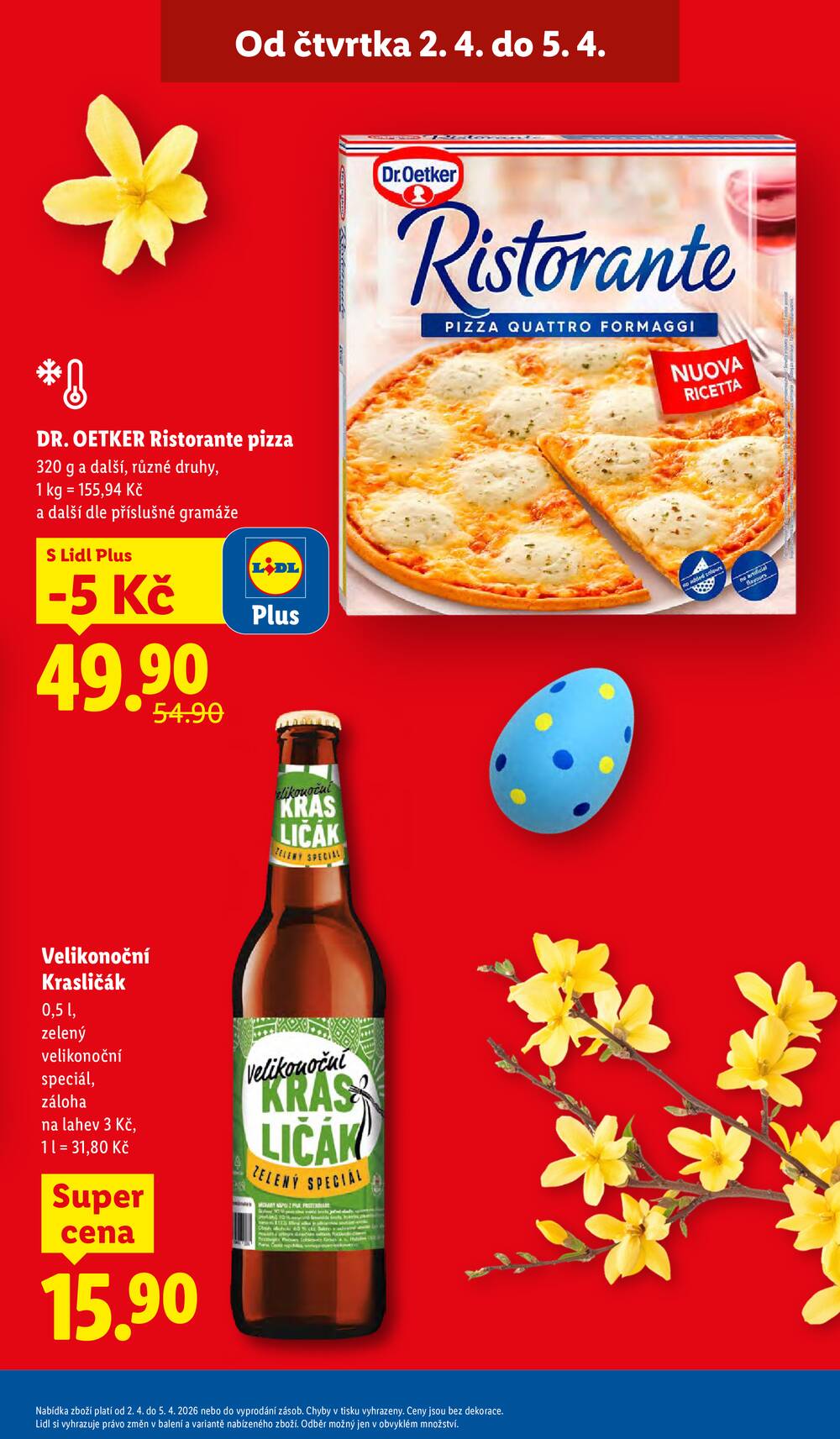 Lidl Čtvrtek od 2.4. do 5.4.2026