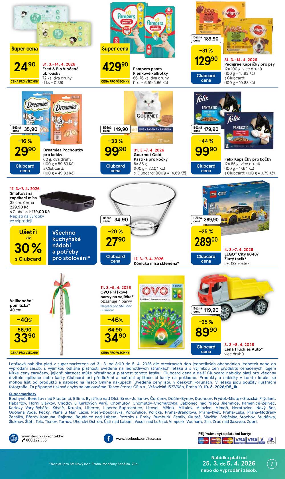 Tesco supermarkety od 31.3. do 5.4.2026