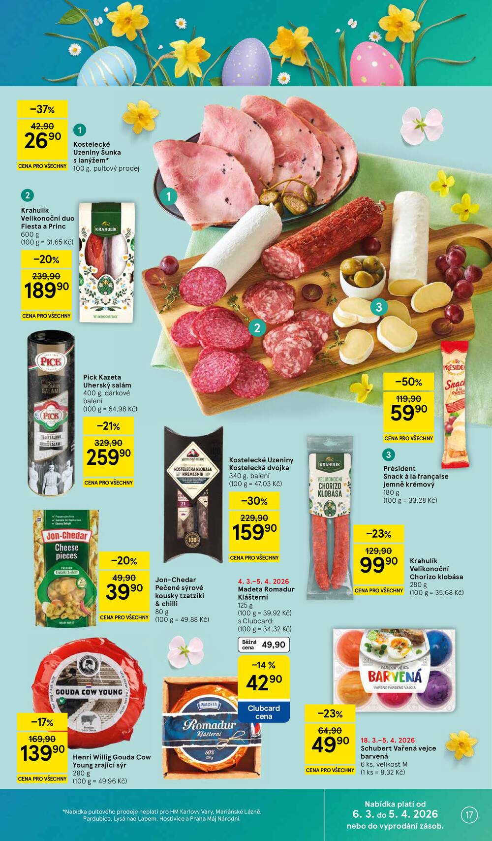 Tesco malé hypermarkety od 31.3. do 5.4.2026