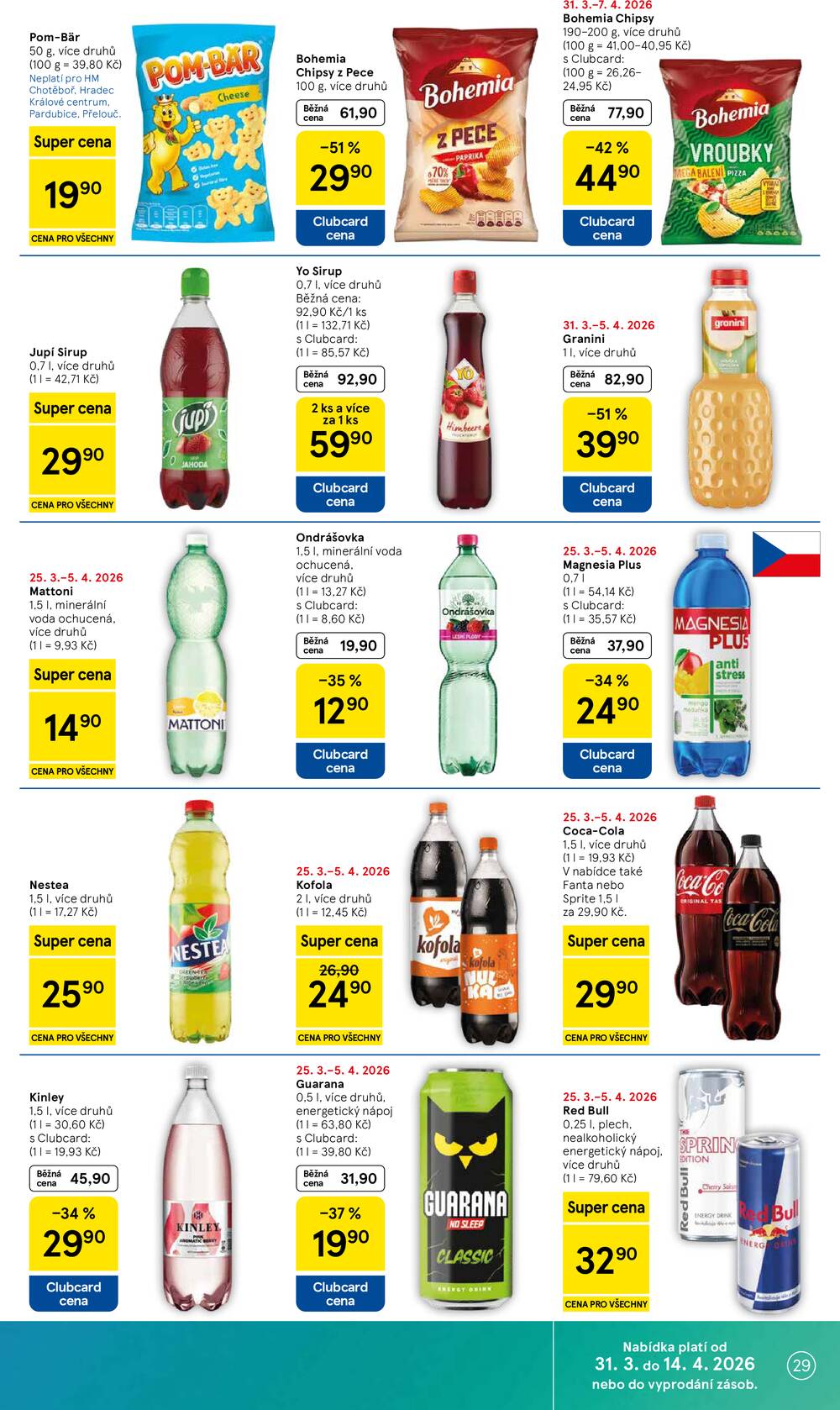 Tesco malé hypermarkety od 31.3. do 5.4.2026