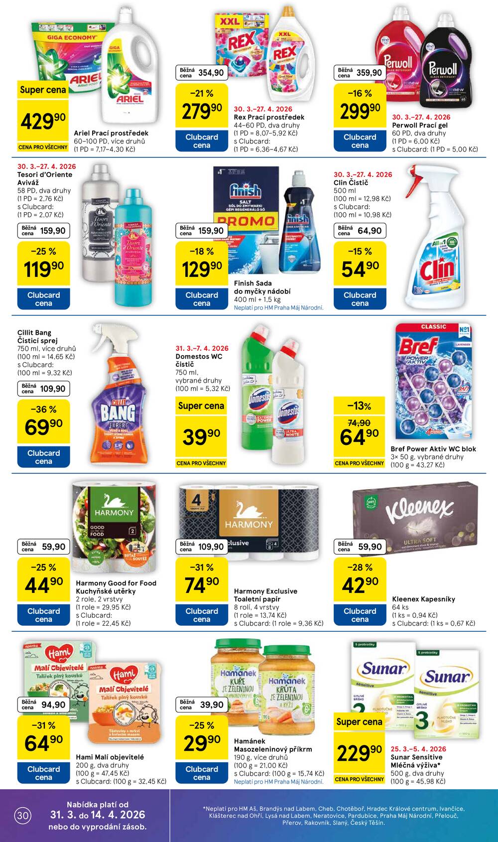 Tesco malé hypermarkety od 31.3. do 5.4.2026