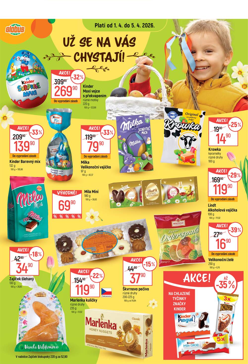 Akční leták Globus 1.4. - 7.4.2026 - Globus Praha - Centrum Černý Most
