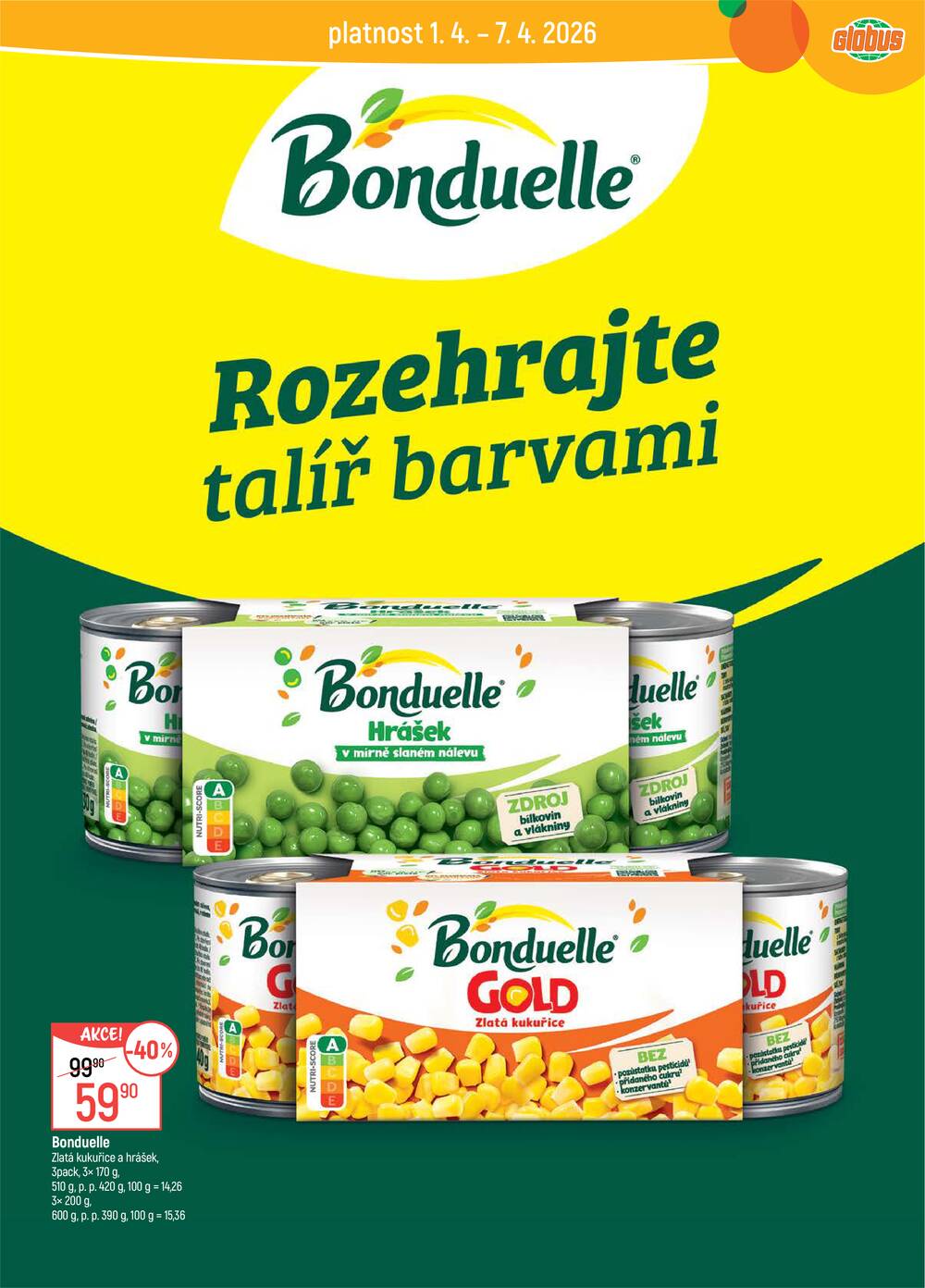 Akční leták Globus 1.4. - 7.4.2026 - Globus Praha - Centrum Černý Most