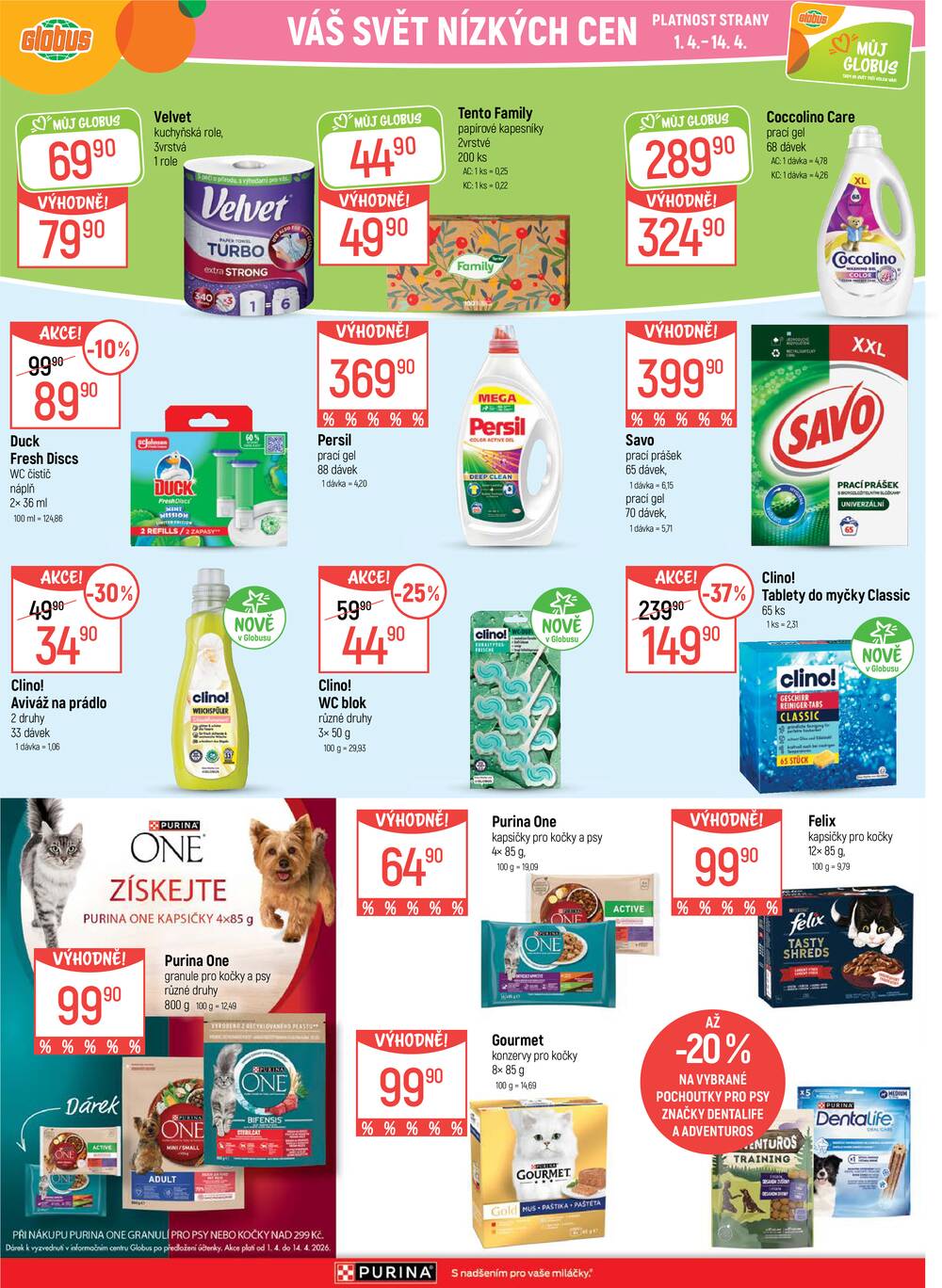 Akční leták Globus 1.4. - 7.4.2026 - Globus Praha - Zličín