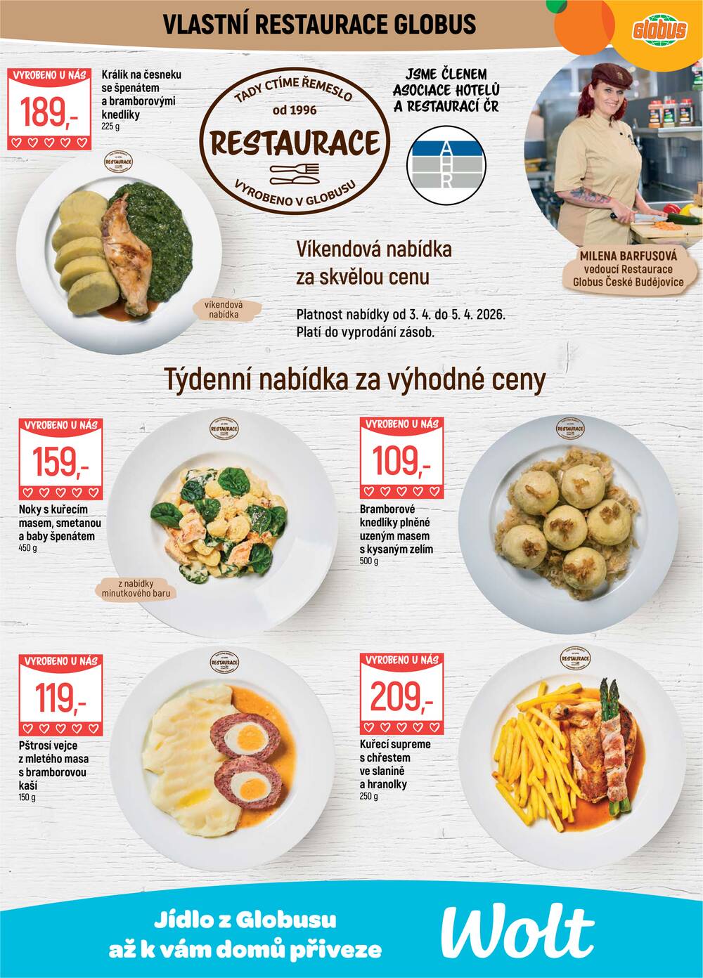 Akční leták Globus 1.4. - 7.4.2026 - Globus České Budějovice