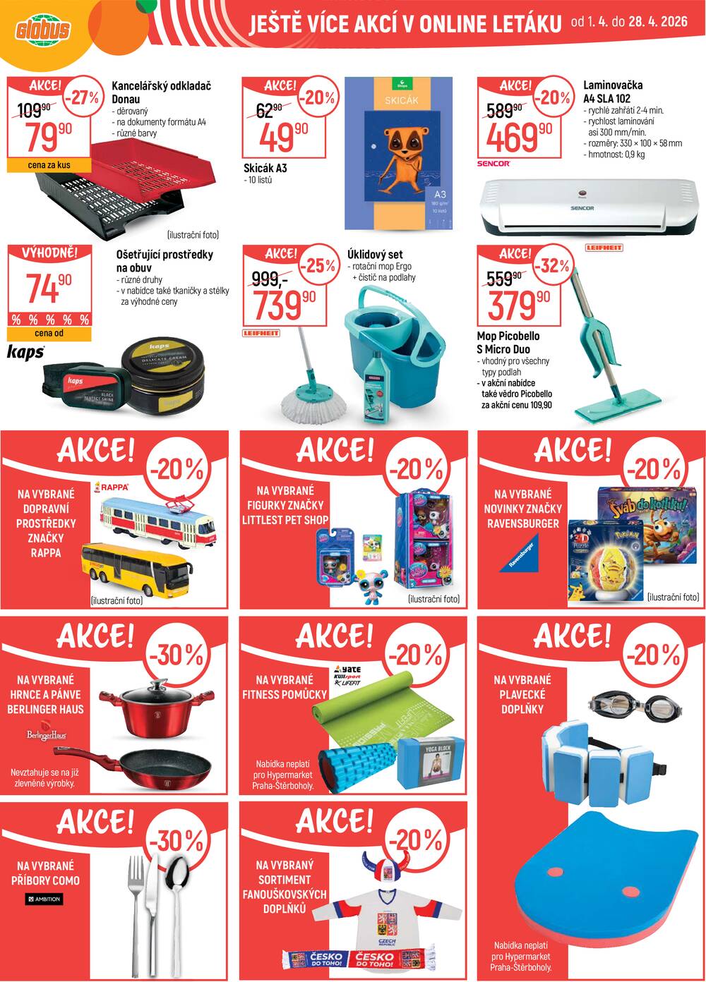 Akční leták Globus 1.4. - 7.4.2026 - Globus České Budějovice