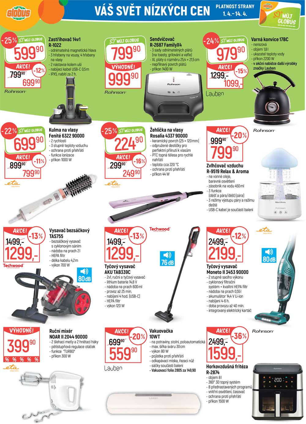 Akční leták Globus 1.4. - 7.4.2026 - Globus Jenišov u Karlových Varů