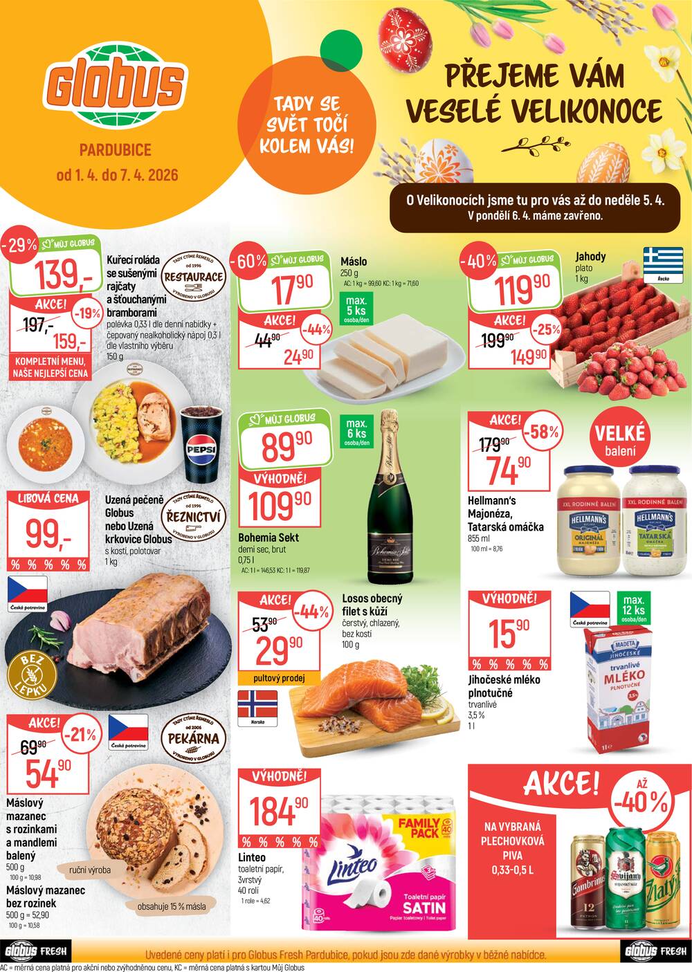 Akční leták Globus 1.4. - 7.4.2026 - Globus Pardubice