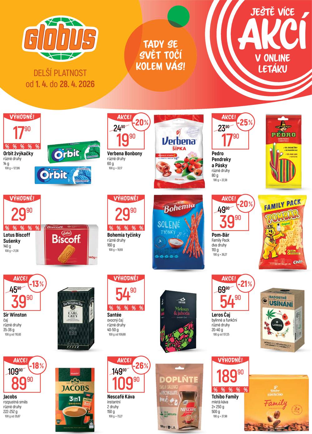 Akční leták Globus 1.4. - 7.4.2026 - Globus Pardubice