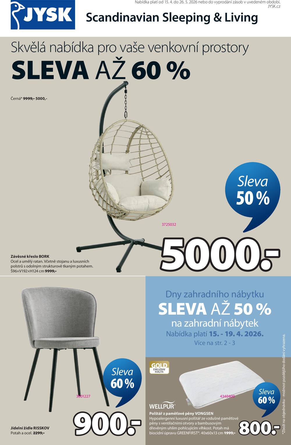 Leták Jysk - Jysk od 15.4. do 26.5.2026 - strana 1