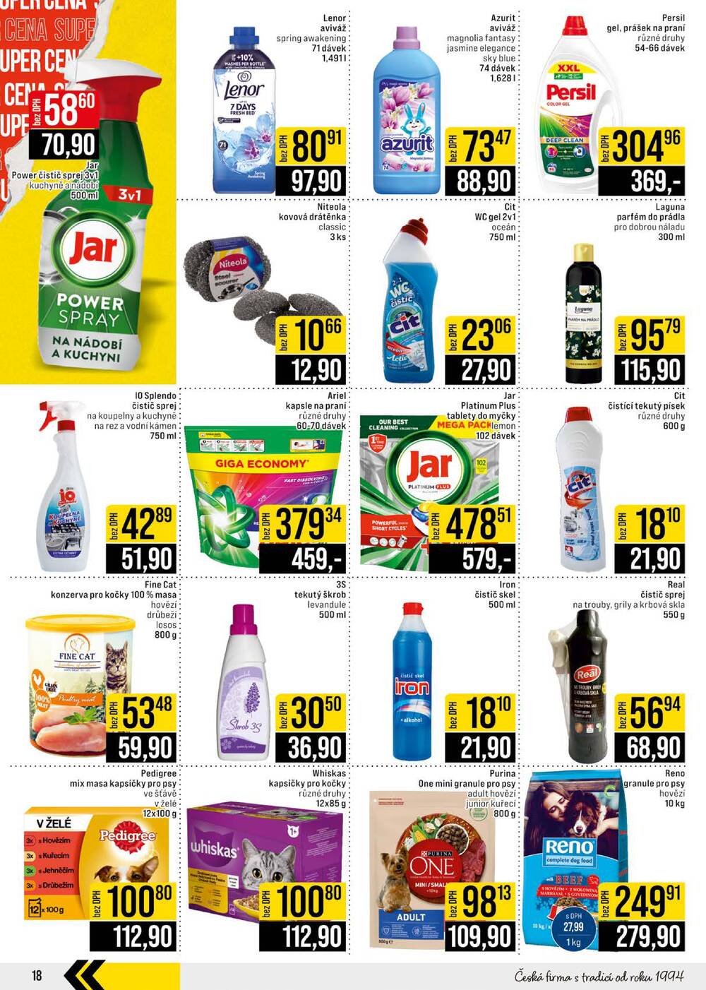 JIP Cash & Carry Brno, Praha, Ostrava, Jilemnice, Pardubice, Ostrava, Karlovy Vary, Olomouc a Zlín od 1.4. do 7.4.2026