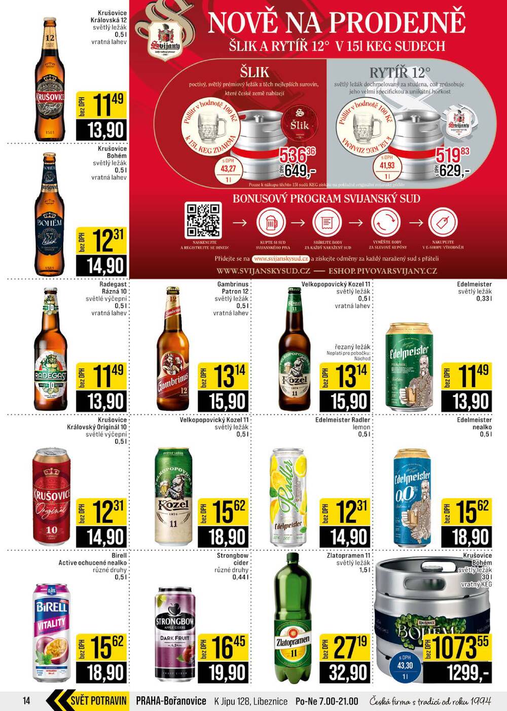 JIP Cash & Carry České Budějovice, Most, Náchod, Polička, Sušice a Svoboda nad Úpou od 1.4. do 7.4.2026