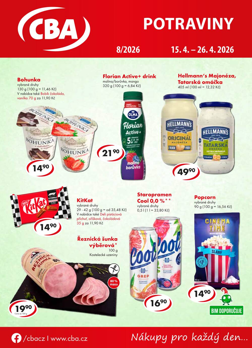 CBA potraviny od 15.4. do 26.4.2026