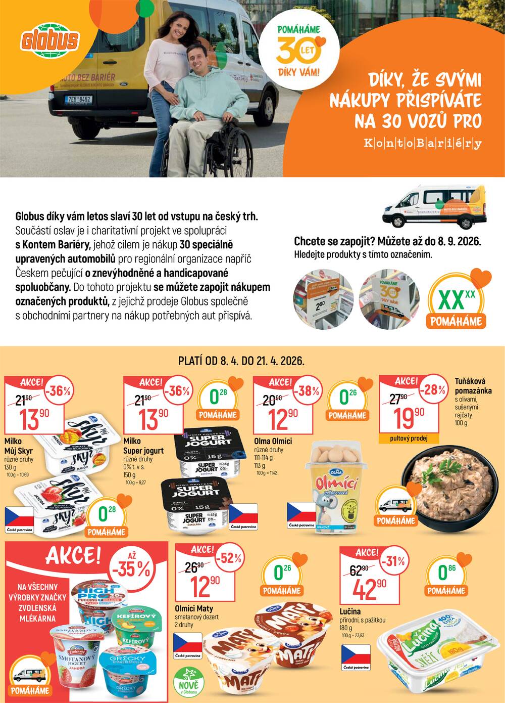 Leták Globus - Akční leták Globus 8.4. - 21.4.2026 - Globus Brno Ivanovice - strana 1