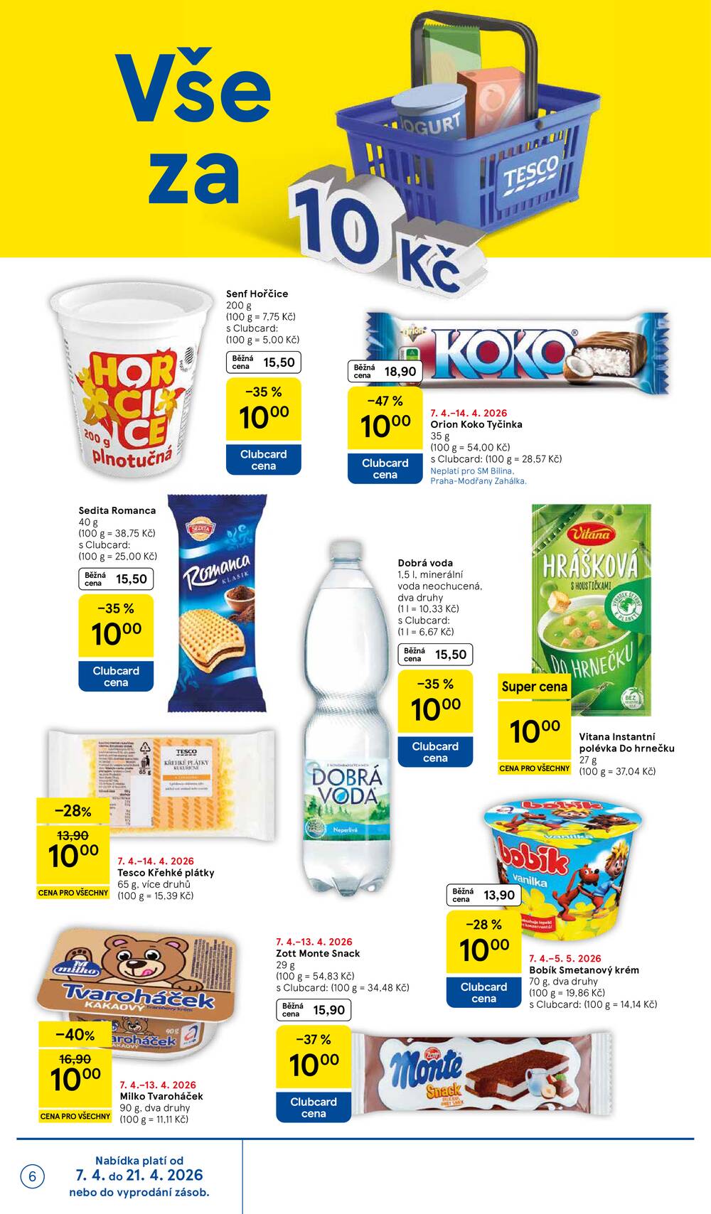 Tesco supermarkety od 7.4. do 14.4.2026