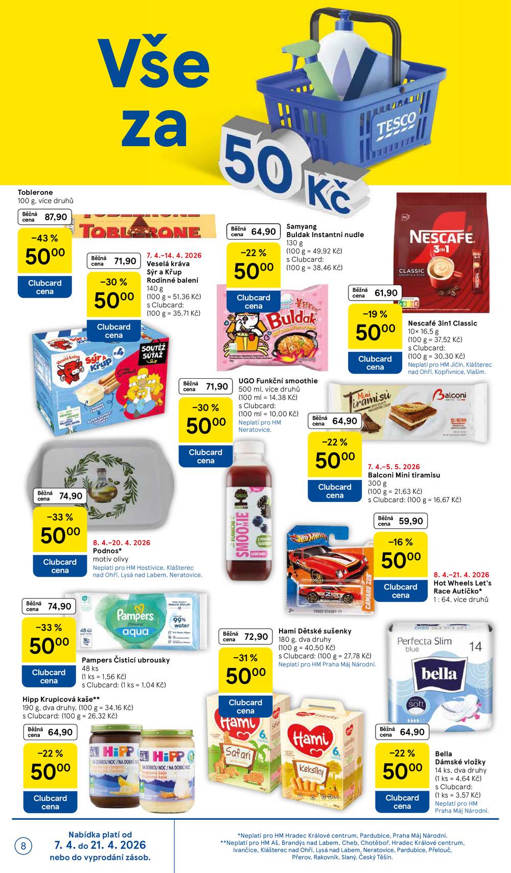 Tesco malé hypermarkety od 7.4. do 14.4.2026