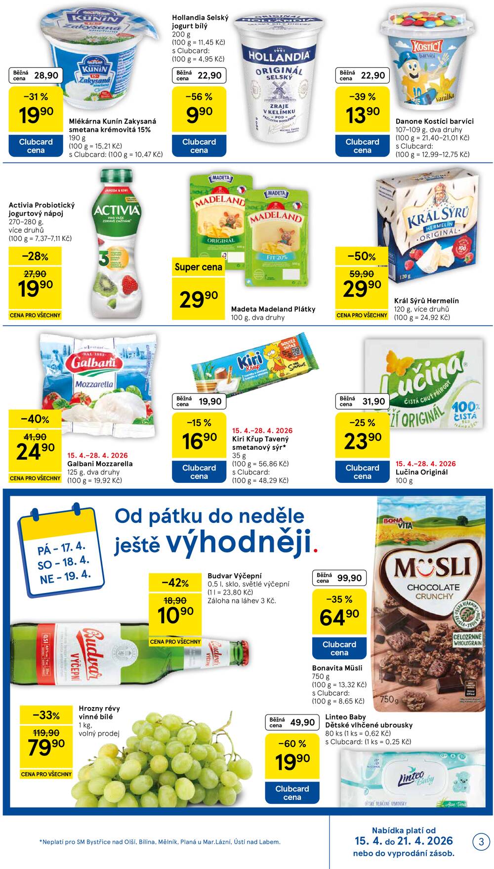 Tesco supermarkety od 15.4. do 21.4.2026