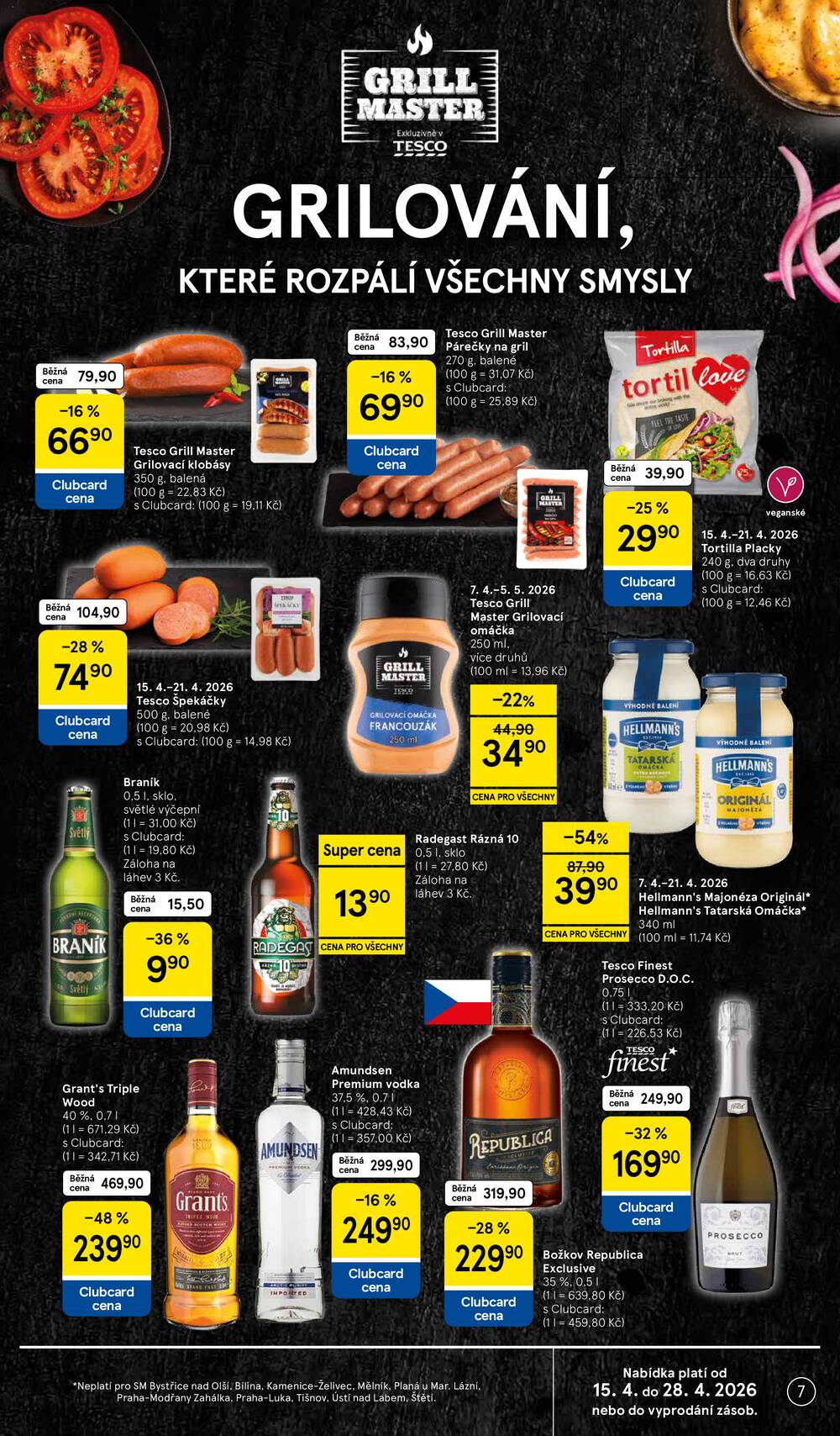 Tesco supermarkety od 15.4. do 21.4.2026