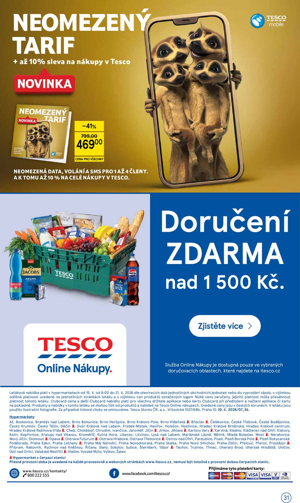 Tesco malé hypermarkety od 15.4. do 21.4.2026