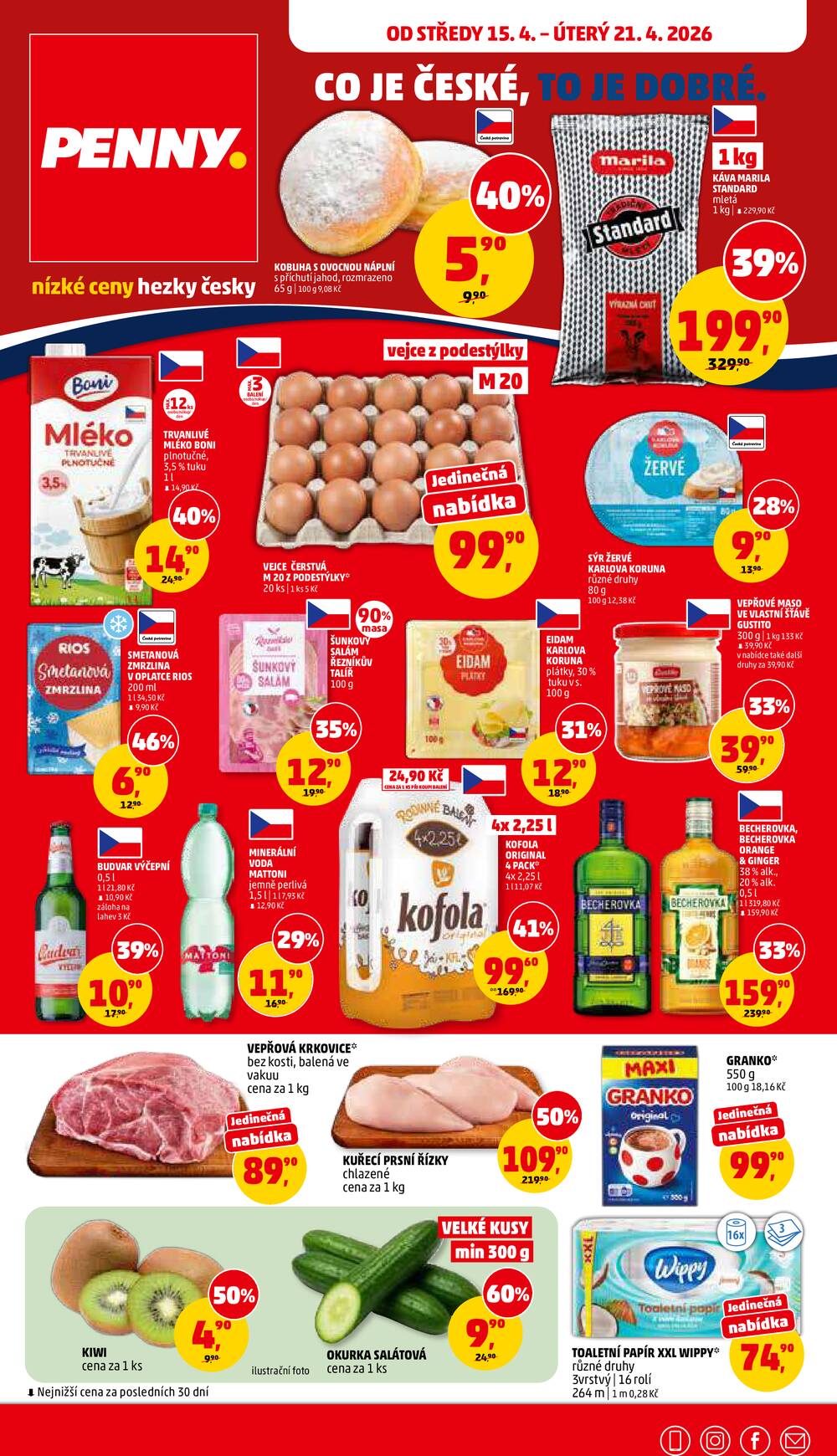 Leták Penny Market - Penny Market od 15.4. do 21.4.2026 - strana 1 Leták Penny Market - Penny Market od 15.4. do 21.4.2026 - strana 1