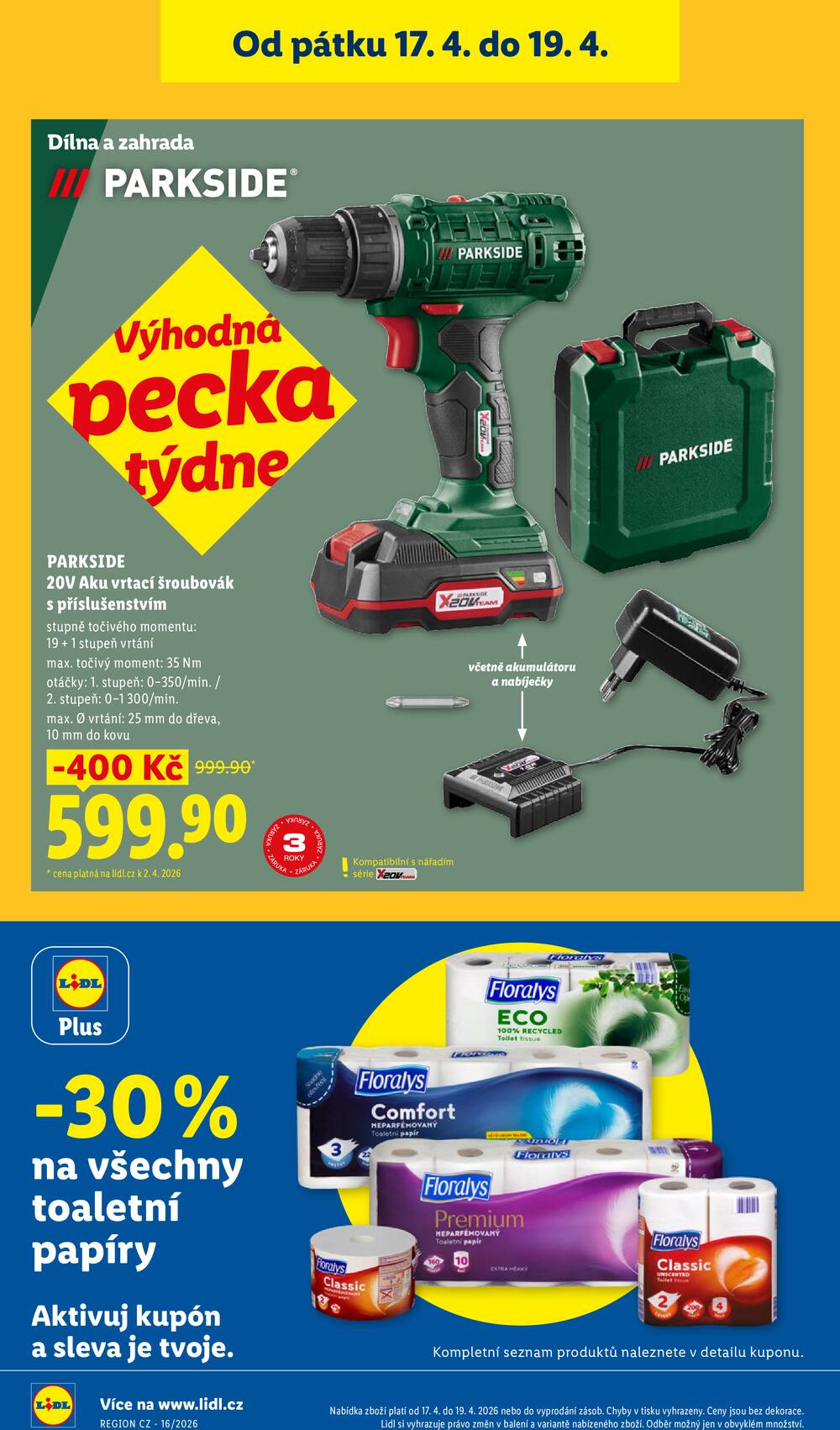 Lidl Čtvrtek od 16.4. do 19.4.2026