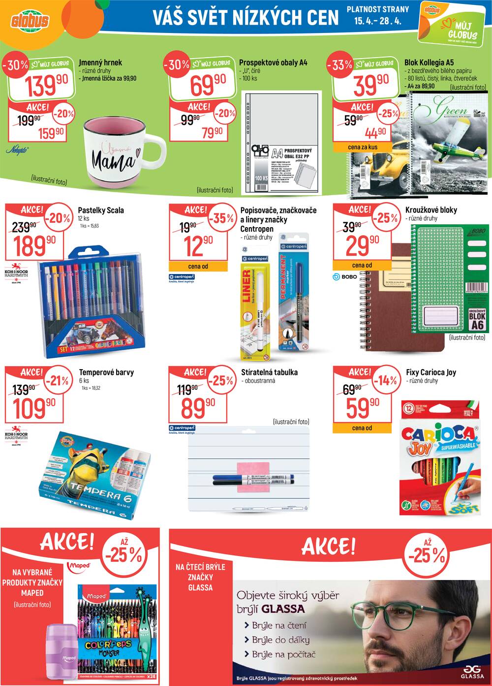 Leták Globus - Akční leták Globus 15.4. - 21.4.2026 - Globus Praha - Centrum Černý Most - strana 26