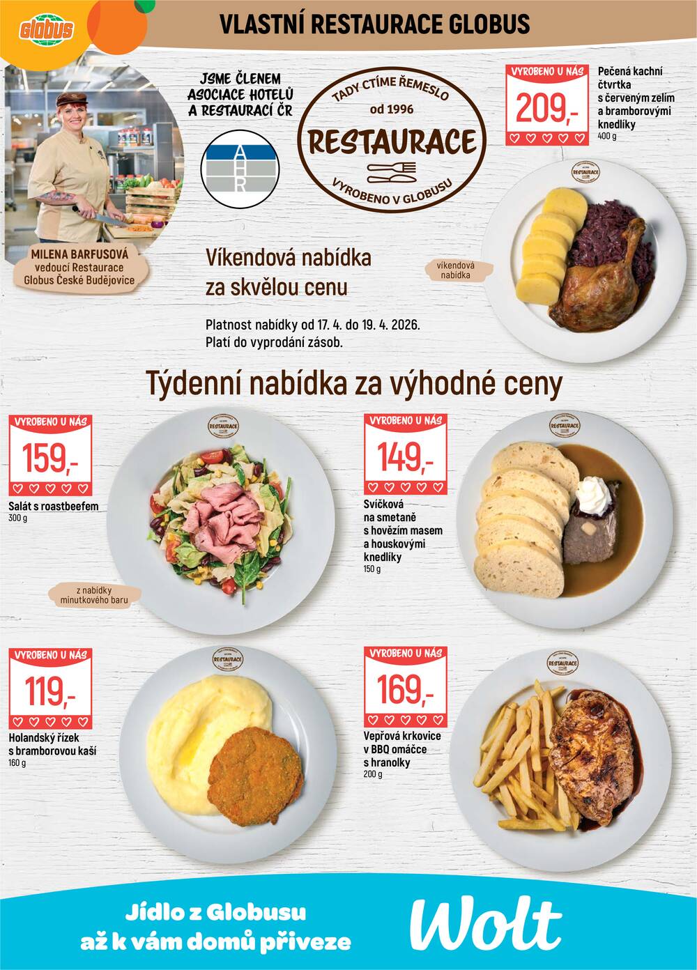 Akční leták Globus 15.4. - 21.4.2026 - Globus České Budějovice