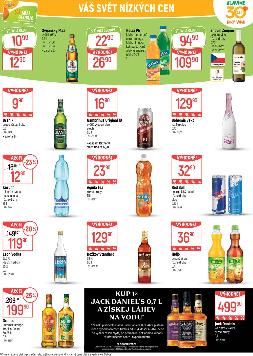Akční leták Globus 15.4. - 21.4.2026 - Globus České Budějovice