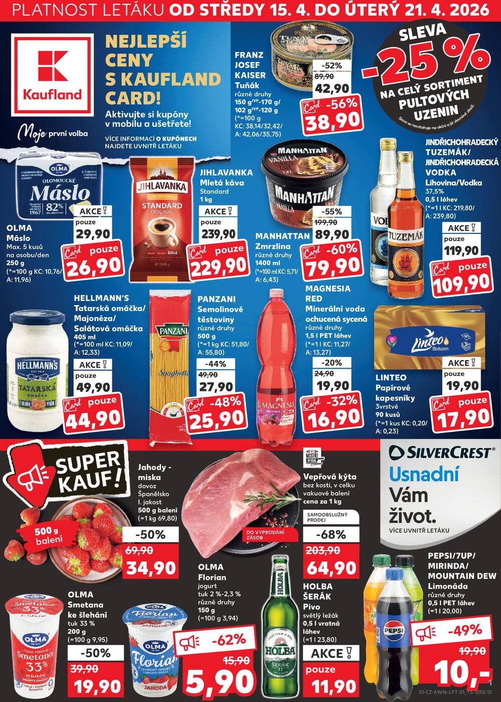Leták Kaufland - Kaufland 15.4. - 21.4. - Kaufland - Šternberk - strana 1
