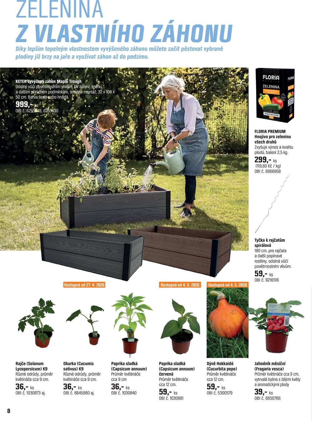 Leták OBI - OBI Magazín rostlin od 15.4. do 14.5.2026 - strana 8