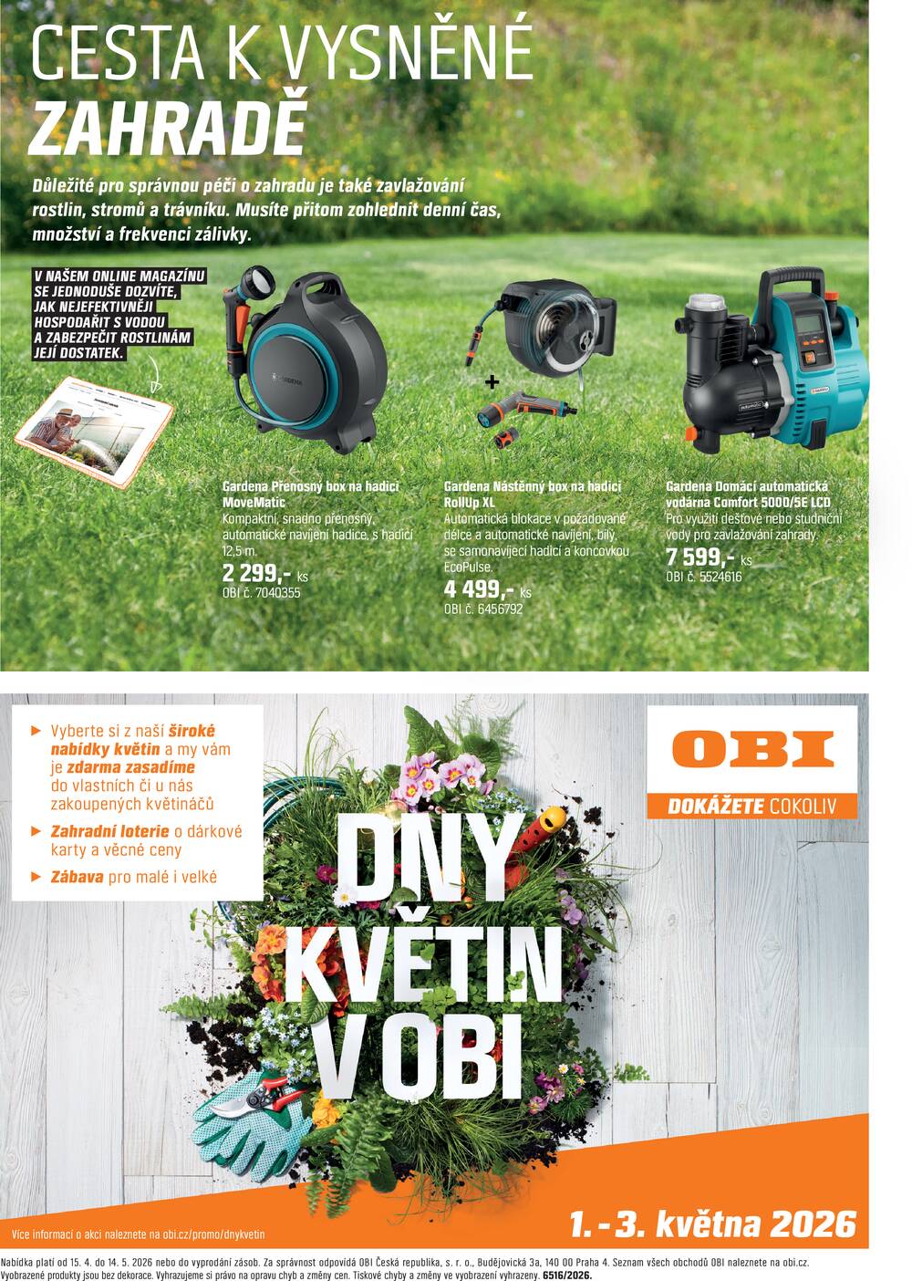 OBI Magazín rostlin od 15.4. do 14.5.2026