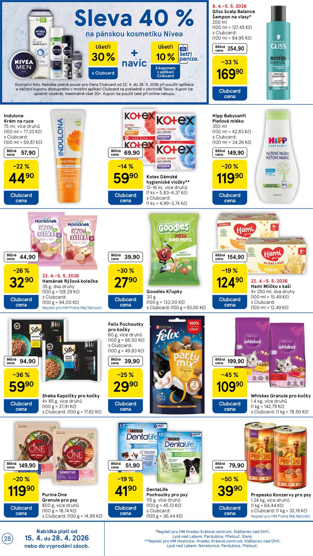 Tesco malé hypermarkety od 22.4. do 28.4.2026