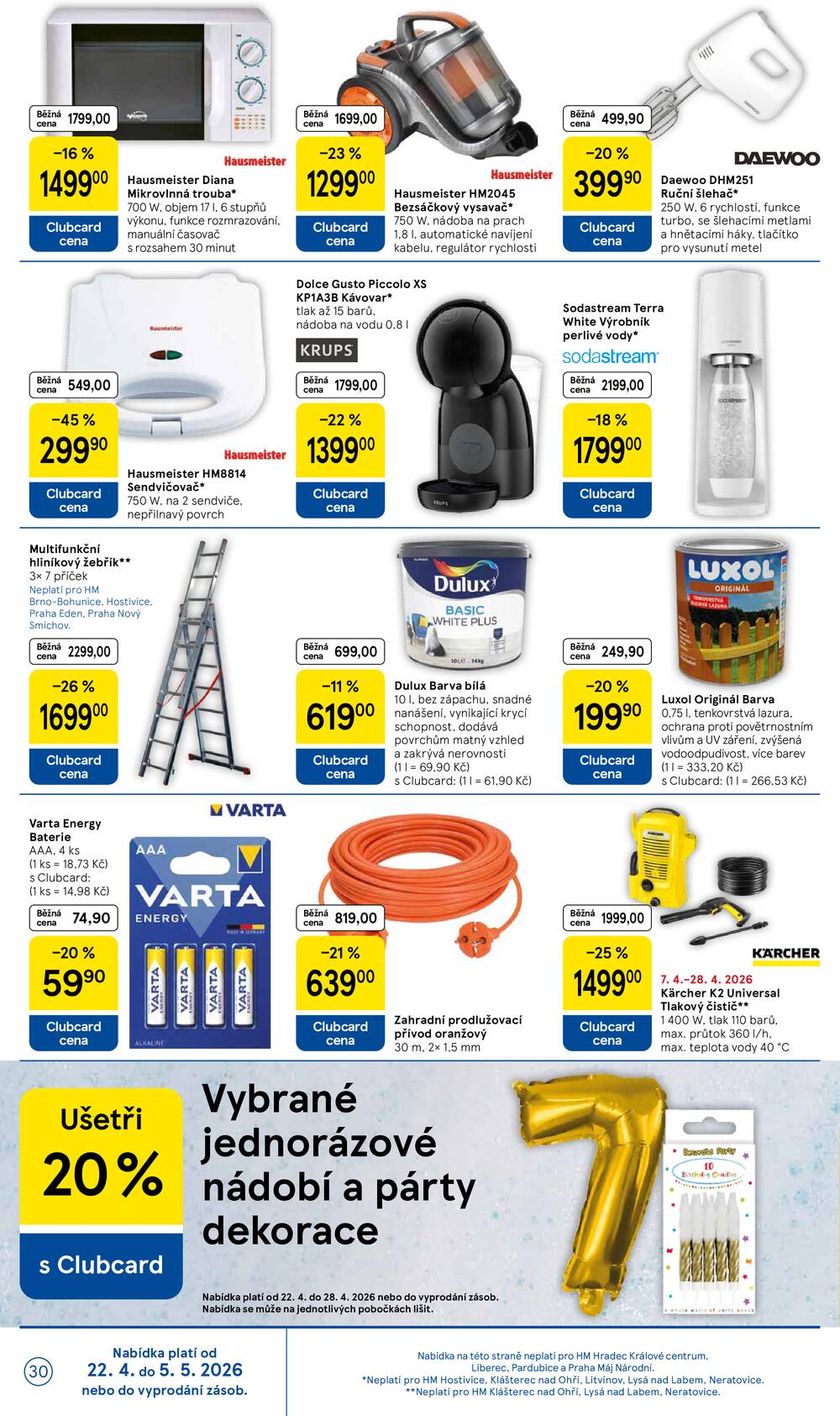 Leták Tesco - Tesco malé hypermarkety od 22.4. do 28.4.2026 - strana 30