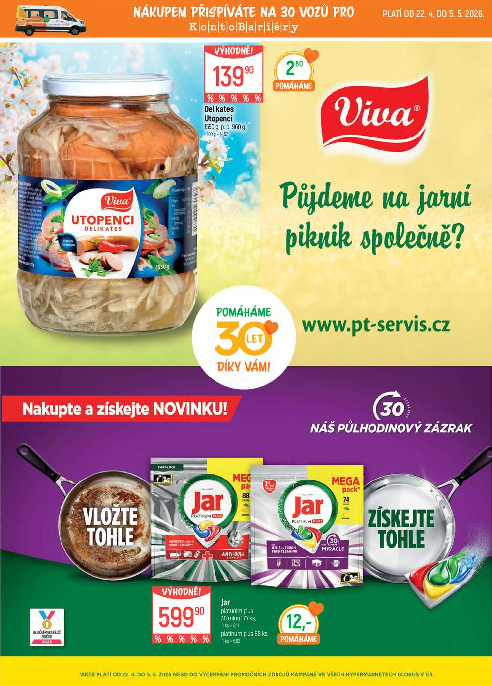 Akční leták Globus 22.4. - 28.4.2026 - Globus Praha - Centrum Černý Most